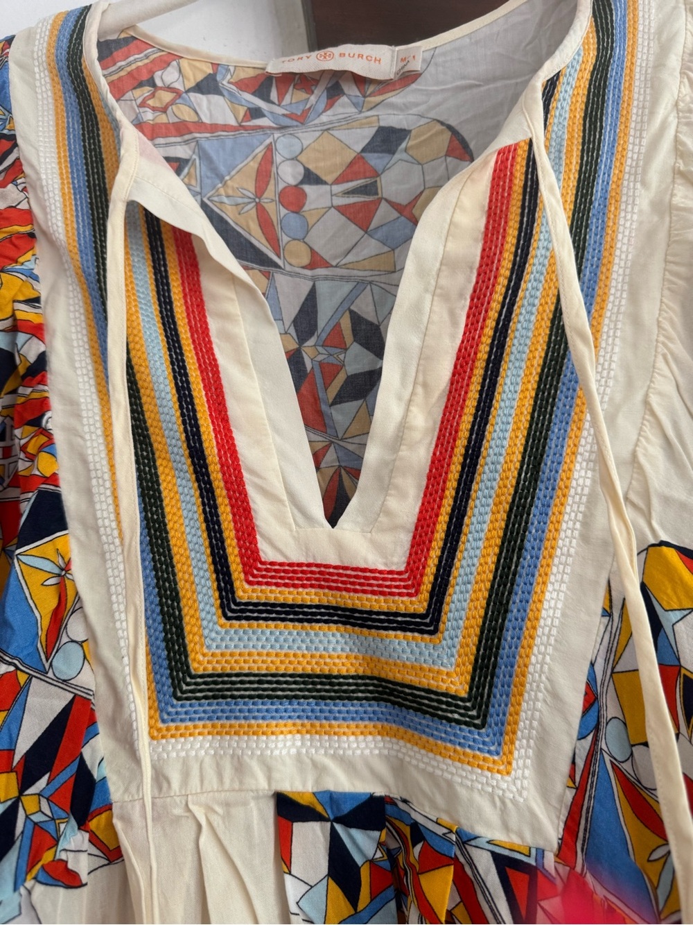 Tory Burch Multicolor Boho Embroidered Tunic- Stunning! 🤩 - Picture 4 of 7